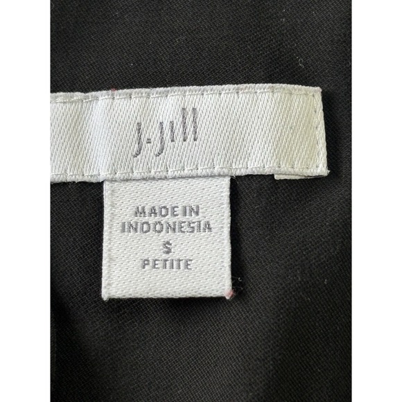 J-Jill Women's Tunic Black Dress Size Small with Pockets Sleeveless Summer Beach - Picture 12 of 13